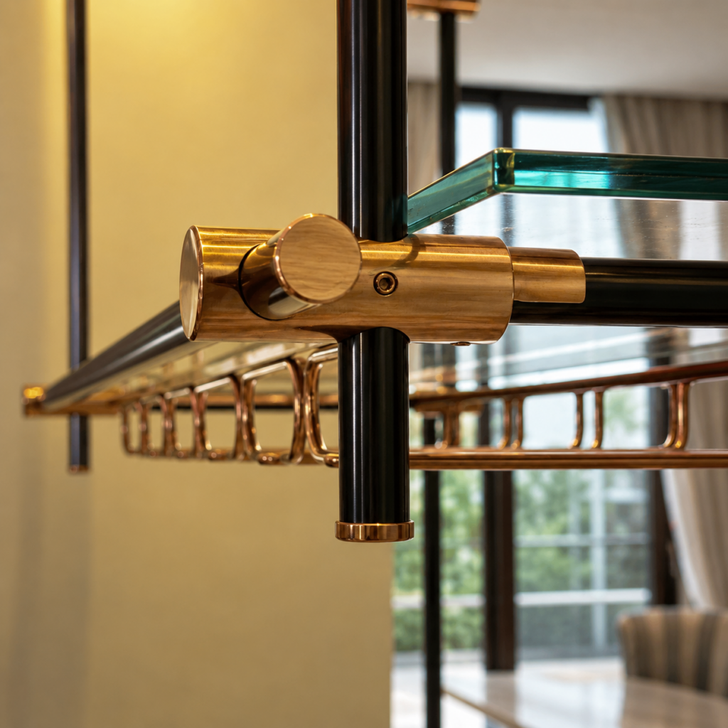 Ceiling-Mounted Bar Shelf